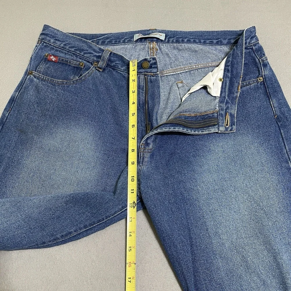VINTAGE Mens Wide Leg Baggy Jeans 40x30 Blue Denim Skate 90's Y2K WORN-IN Grunge